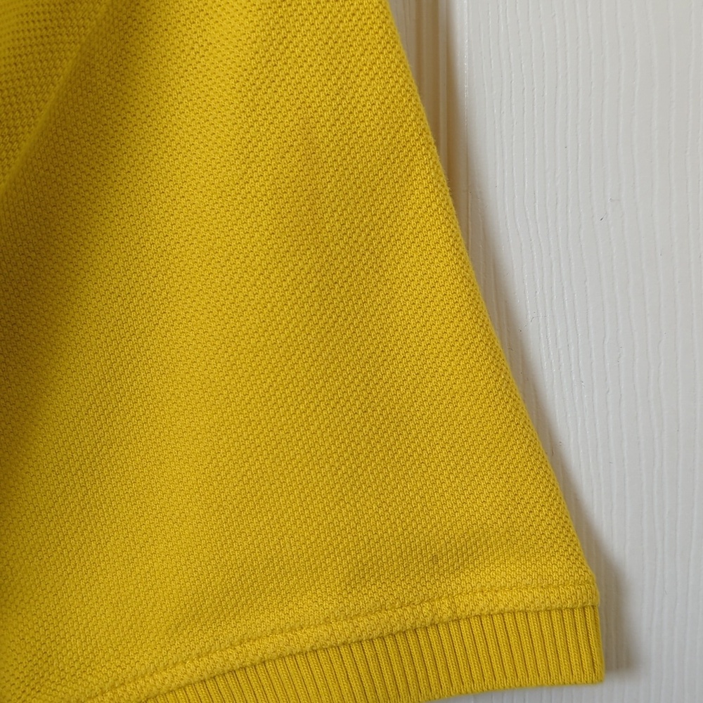 Polo Sport Ralph Lauren 90's Vintage Classic Short Sleeve Henley Shirt Yellow XL - Picture 11 of 11